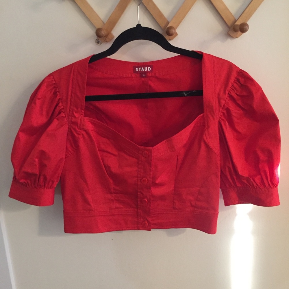 Dramatic Puff Slv Staud Crop top